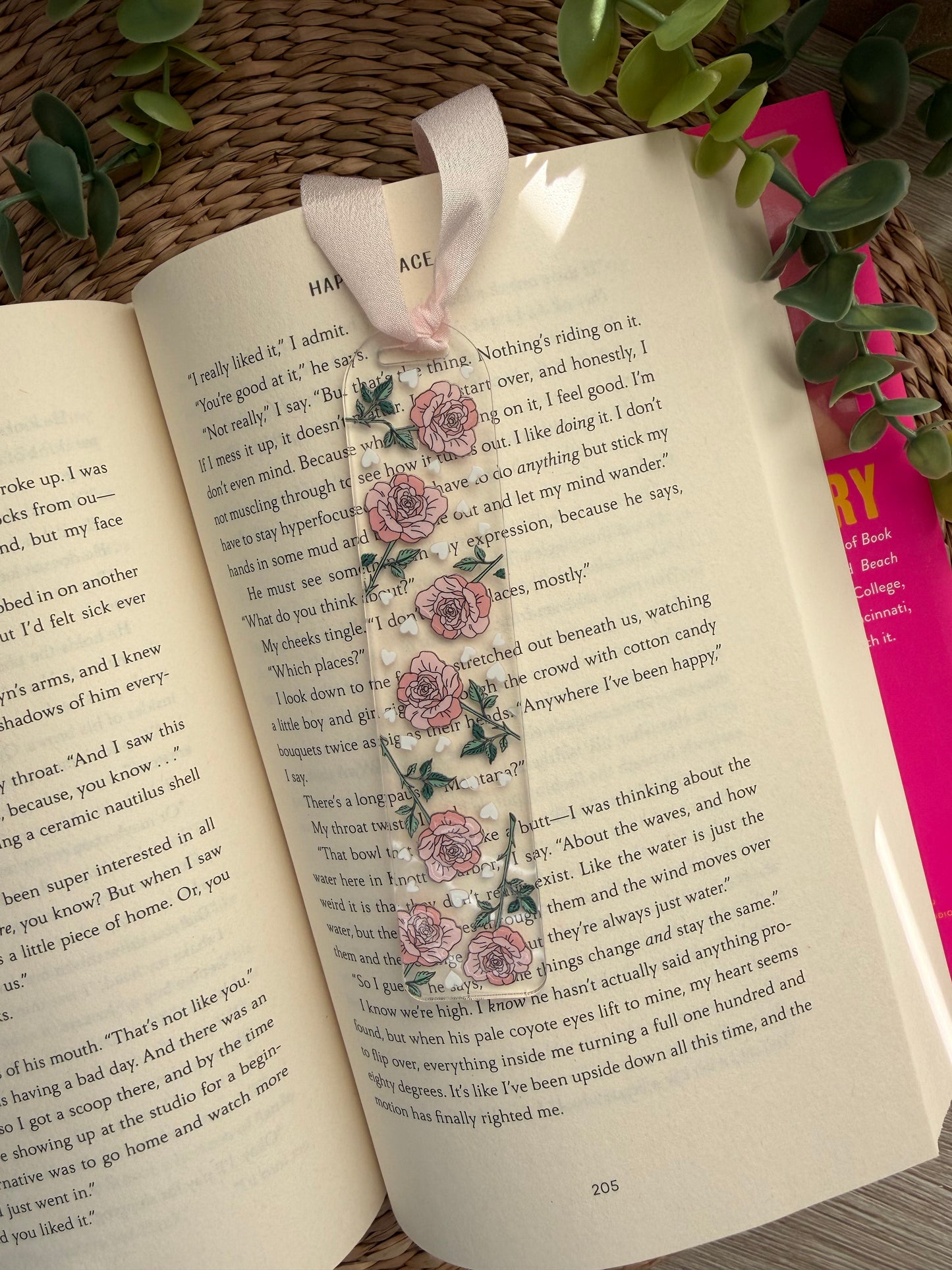 Spring Roses Acrylic Bookmark