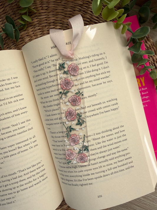 Spring Roses Acrylic Bookmark