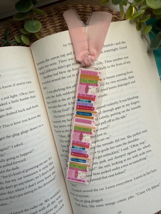 Romance Book Tropes | Bookish Acrylic Bookmark| Book Lover Bookmark
