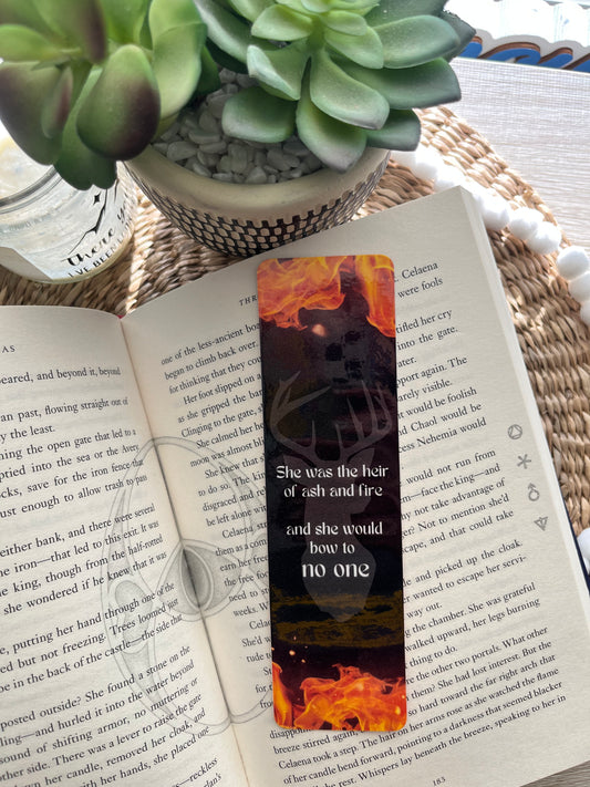 Heir of Ash and Fire | Sarah J Maas | Throne of Glass Laminated Bookmark