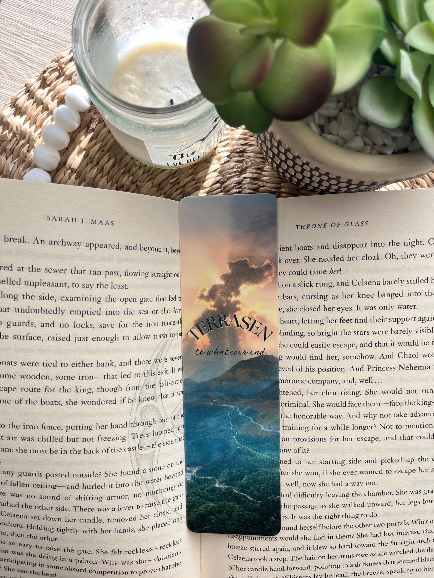 Terrasen To Whatever End | Sarah J Maas Book Worlds Laminated Bookmark