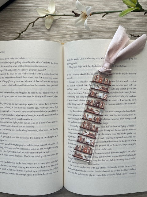 Neutral Colors Bookshelf | Bookish Acrylic Bookmark | Book Lover Bookmark