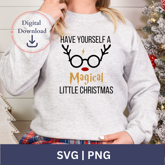 Magical HolidaySVG | PNG Bundle Magical Little Christmas, Most Magical Time of Year