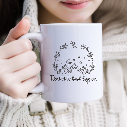 OFFICIALLY LICENSED ACOTAR Don't Let the Hard Days Win Ceramic Coffee Mug