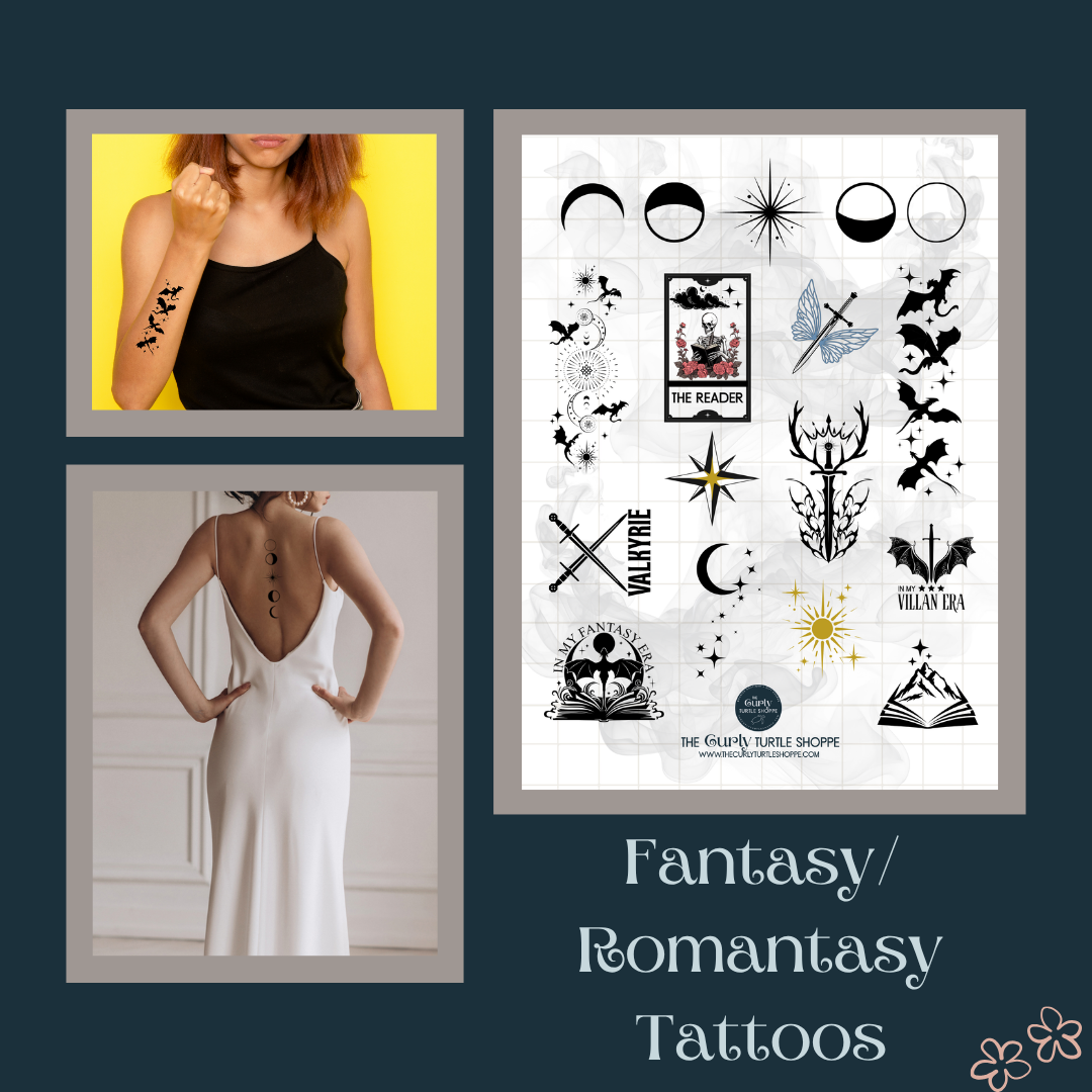 Fantasy/Romantasy Reader Temporary Tattoos