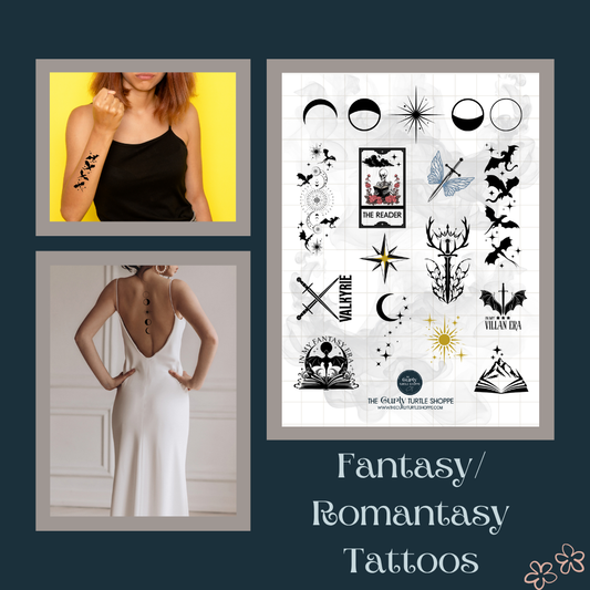 Fantasy/Romantasy Reader Temporary Tattoos
