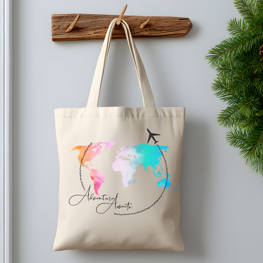 Adventure Awaits Tote Bag