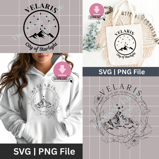 ACOTAR Velaris City of Starlight | SVG | PNG Set