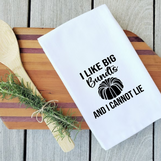 I Like Big Bundts | Sir Mix Alot Pun | Funny Dish Towel | Kitchen Towel