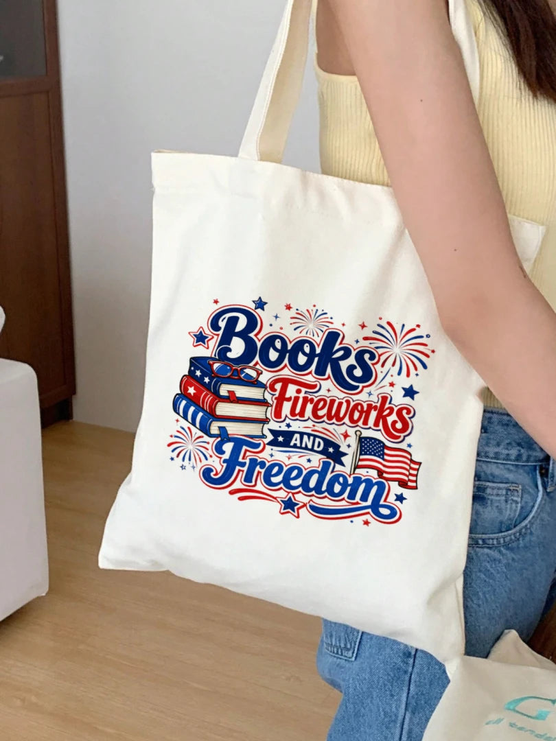 4th of July Book Lover Tote Bag