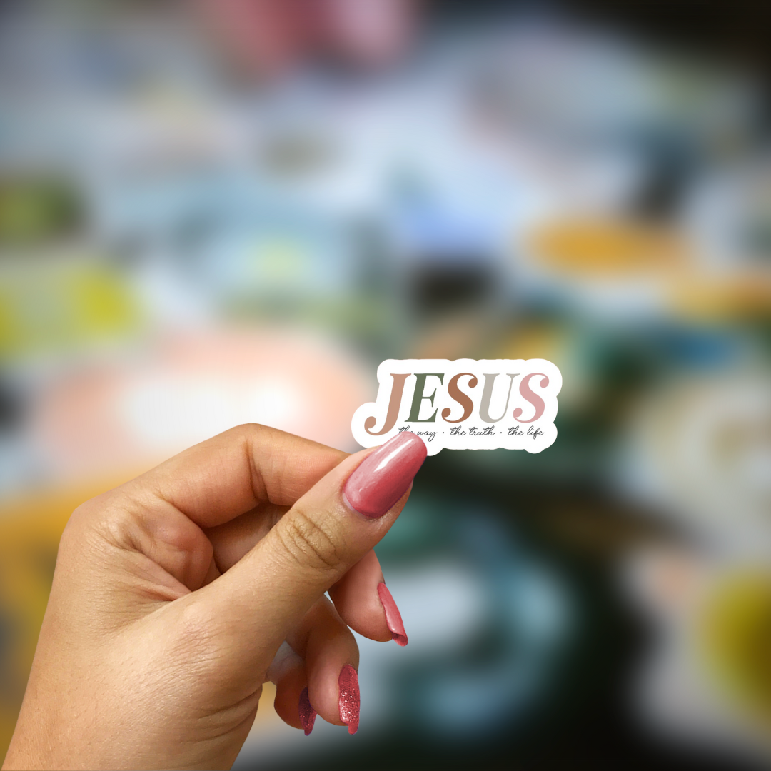 Jesus: Way, Truth, Life Christian Sticker | Bible Verse Sticker